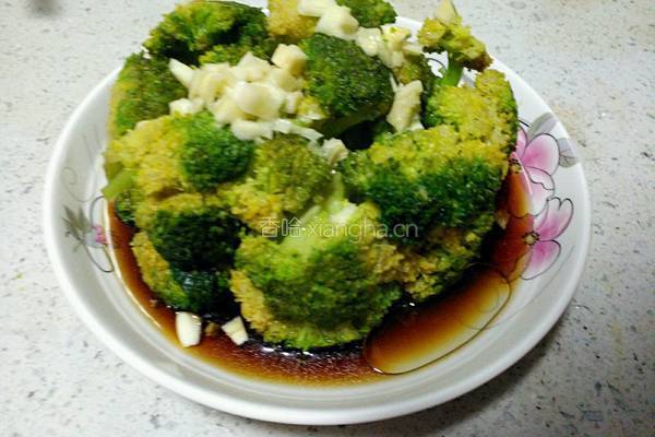 蒸鱼豉油西兰花的做法图解12