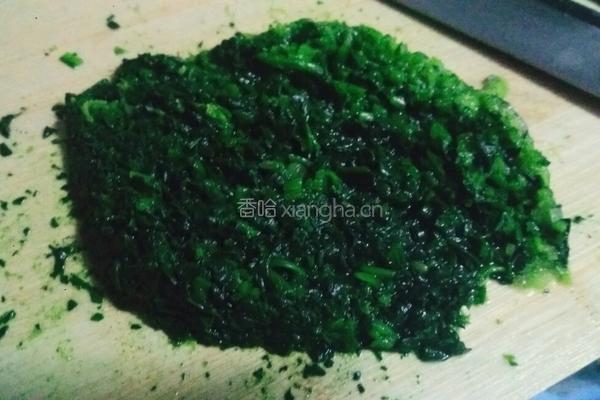 猪肝泥菠菜粥的做法图解2