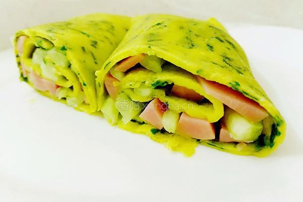 菠菜鸡蛋卷的做法图解10