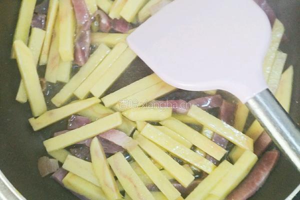 孜然火腿土豆的做法图解4