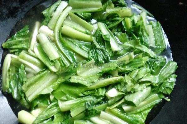 炒油麦菜的做法图解3