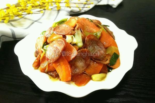 胡萝卜炒腊肠的做法图解9