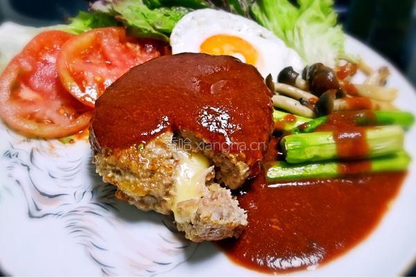 私房夹心起司汉堡肉的做法图解19
