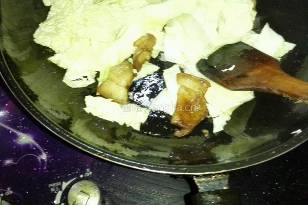 白菜醋肉的做法图解5