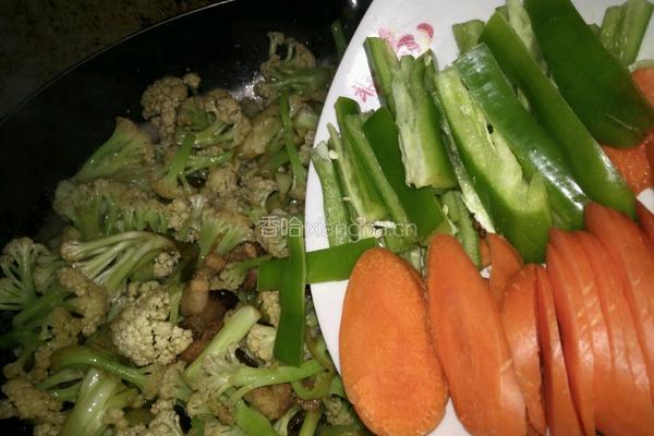 五花肉炒有机菜花的做法图解11