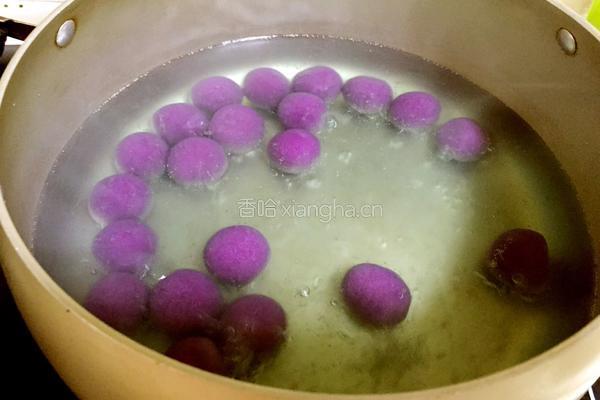 西米紫薯汤圆的做法图解8