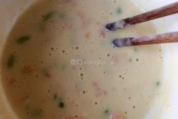 三丁虾仁鸡蛋饼的做法图解4