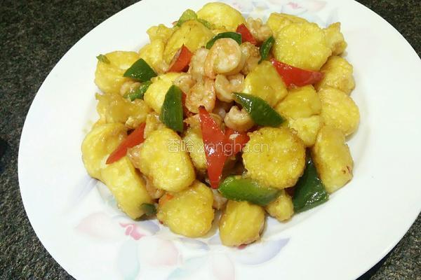 虾仁日本豆腐的做法图解5
