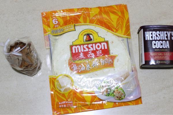 杏仁可可饼的做法图解1