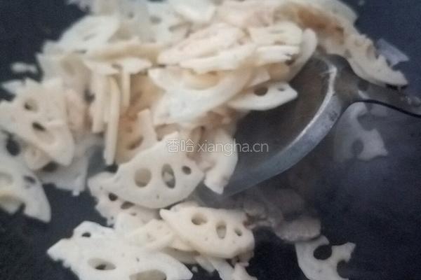 藕片炒肉的做法图解5