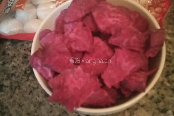 紫薯汤圆的做法图解1