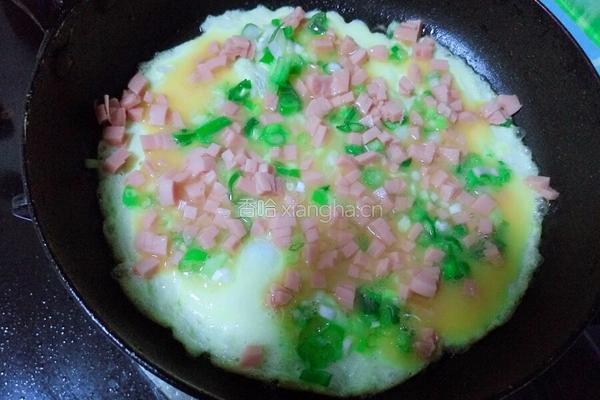 火腿鸡蛋饼的做法图解5