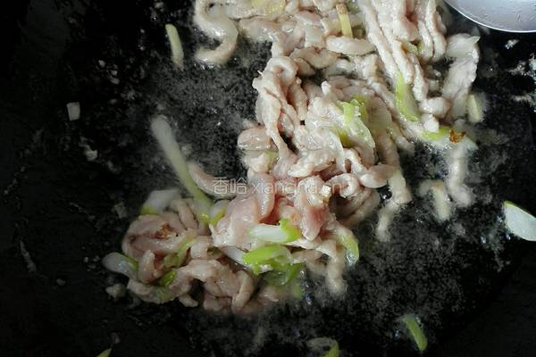 蒜苔肉丝的做法图解8