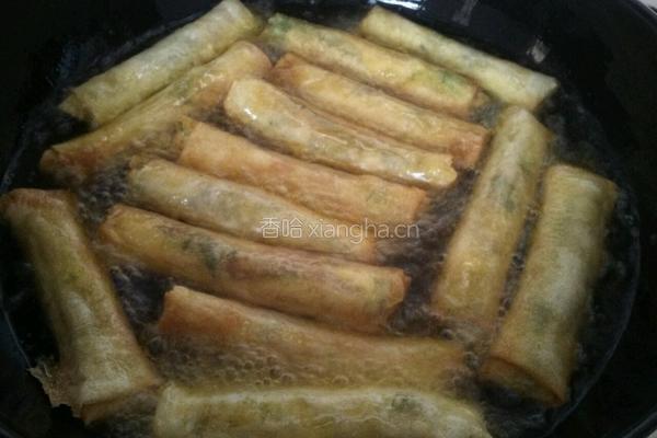 荠菜春卷的做法图解21