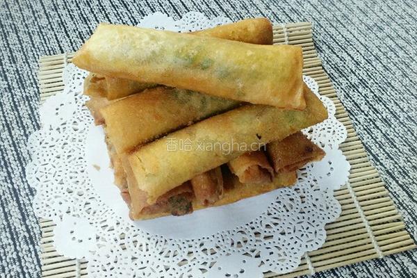 荠菜春卷的做法图解22