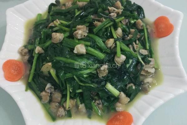 韭菜炒蚬肉的做法图解14