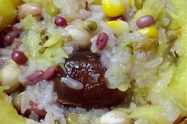 香甜菠萝糯米饭的做法图解4