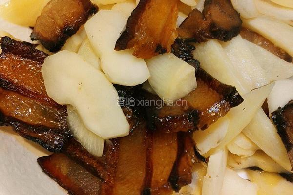 马蹄腊肉的做法图解4