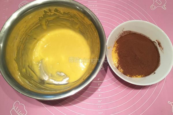 斑马纹双色戚风蛋糕（八寸）的做法图解8