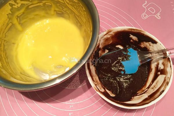 斑马纹双色戚风蛋糕（八寸）的做法图解10