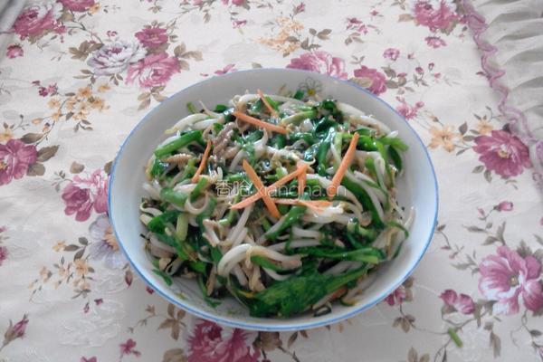 合菜（绿豆芽韭菜）的做法图解5