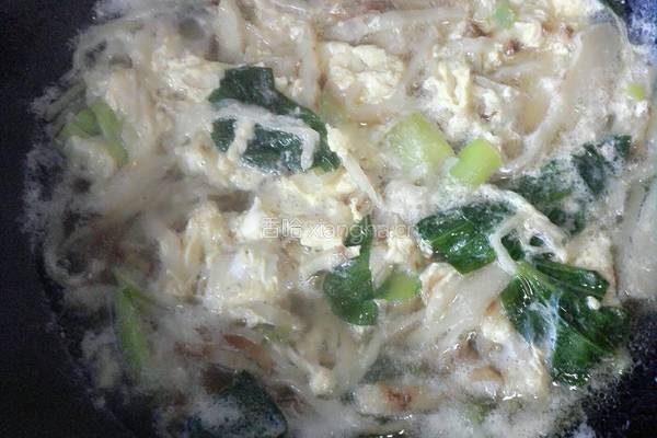 青菜鸡蛋烩饼的做法图解9