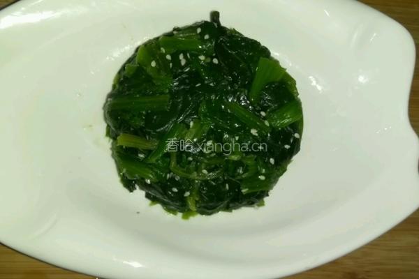芝麻花生拌菠菜的做法图解3
