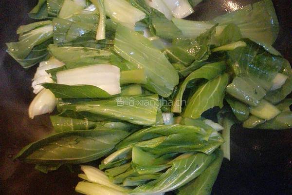 油菜炒鸡蛋的做法图解6