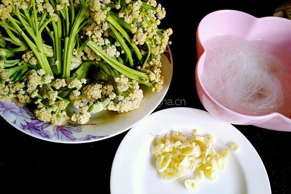 粉丝花菜的做法图解2