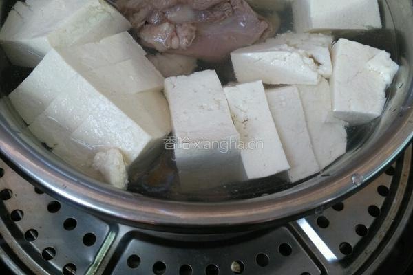排骨蒸豆腐汤的做法图解3