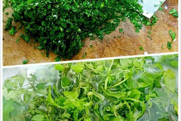 野猪肉荠菜馄饨的做法图解1