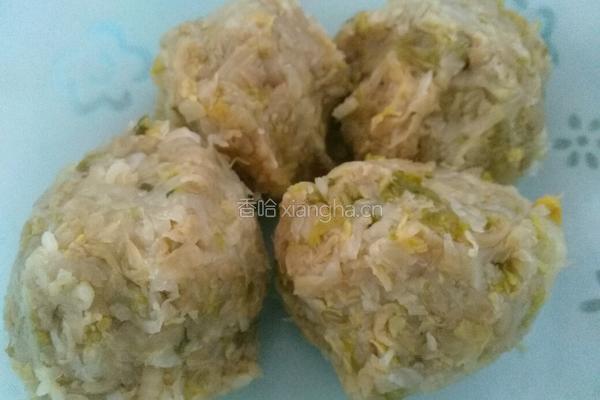 杂粮酸菜包的做法图解6