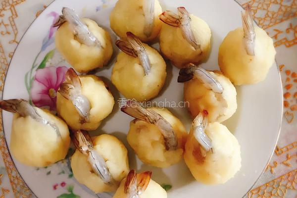 土豆泥虾球的做法图解3