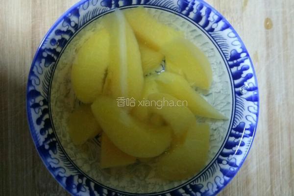 黄桃果冻布丁的做法图解3