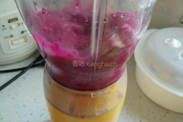 火龙果椰蓉牛奶冻的做法图解3