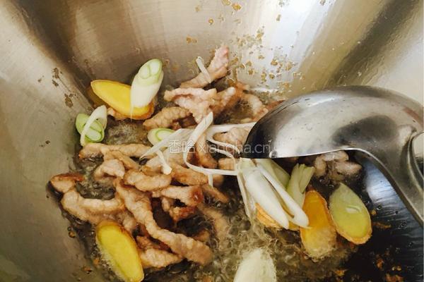 肉丝扁豆的做法图解3