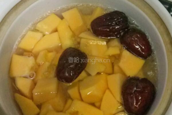 木瓜牛奶的做法图解2
