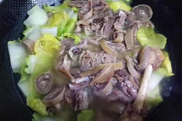 盐水鹅白菜粉丝煲的做法图解6