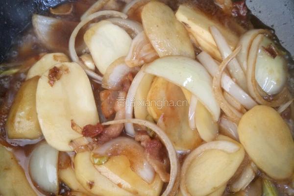 土豆青椒圆葱炒肉片的做法图解8