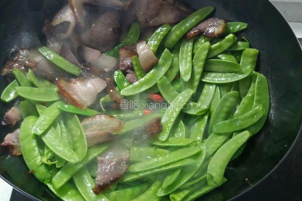 荷兰豆炒风干肉的做法图解6