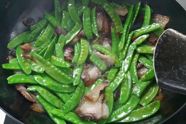 荷兰豆炒风干肉的做法图解7