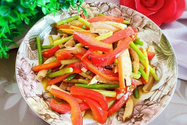 蒜苔炒豆干的做法图解8
