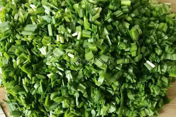 鲜虾韭菜鸡蛋饺子馅的做法图解9
