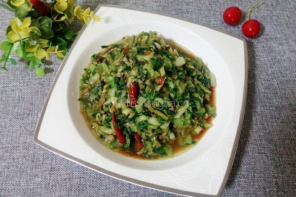 肉末小白菜