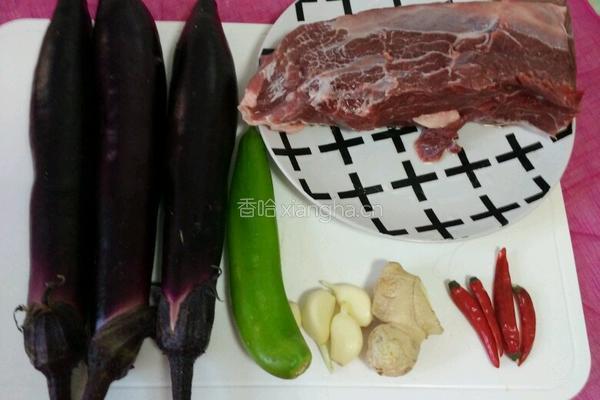 凉拌牛肉茄子的做法图解1