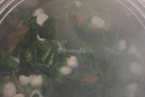 菠菜鱼丸汤的做法图解5