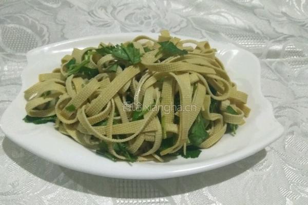 香菜拌豆皮的做法图解4