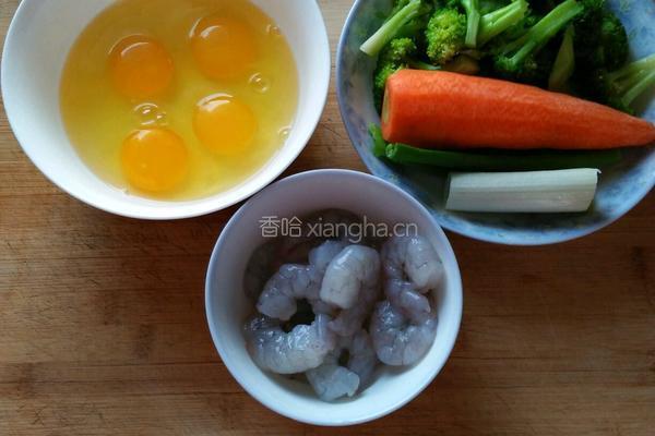 虾仁时蔬鸡蛋卷的做法图解1