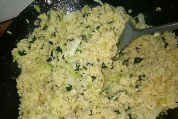 菜蛋炒饭的做法图解4