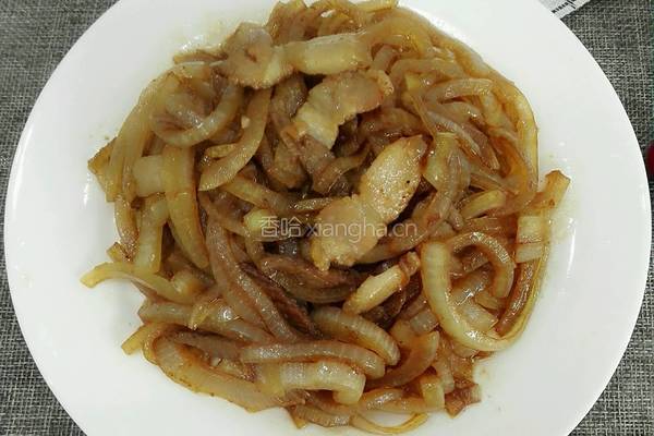 葱头炒五花肉的做法图解9
